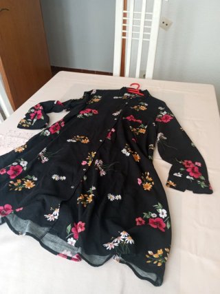 Blusa Larga Estampada Talla M