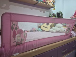 Barrera de Cama Infantil Rosa
