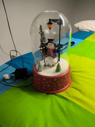 Adorno Navideño Eléctrico con Muñeco de Nieve