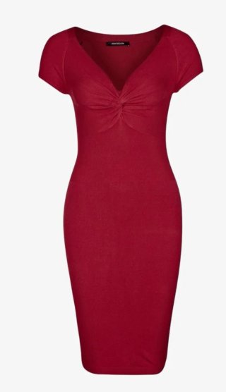 Vestido de punto rojo Morgan