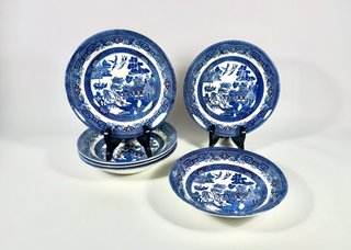 Platos Hondos Churchill Blue Willow