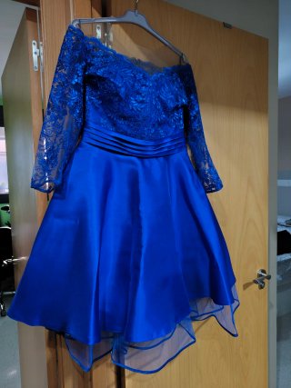 Vestido de fiesta Silvia Navarro azul Talla 40