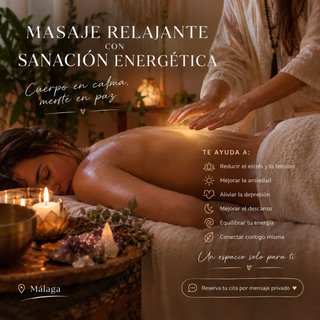 MÁLAGA - Masaje relajante con sanación energertica