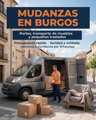 Mudanzas, portes y transporte de muebles en Burgos