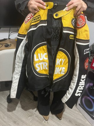 Chaqueta de Moto Sportbike Negra y Amarilla
