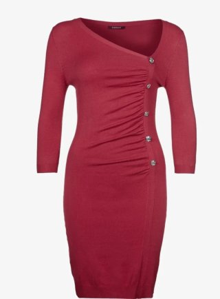 Vestido de punto rojo Morgan