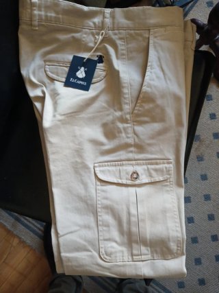 Pantalones El Capote Beige, con bolsillos
