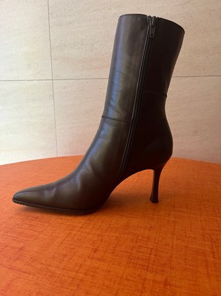 Botines de Piel Marrón Talla 40
