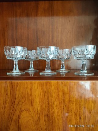 Lote 5 Copas Vintage Arcoroc Artic