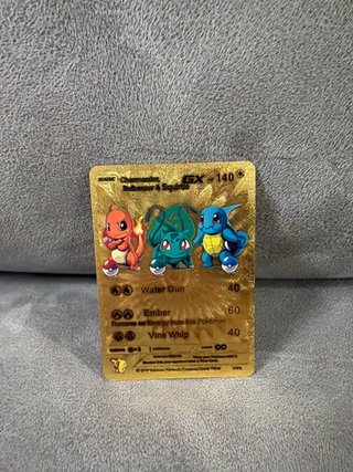 Carta Pokémon Dorada Charmander, Bulbasaur
