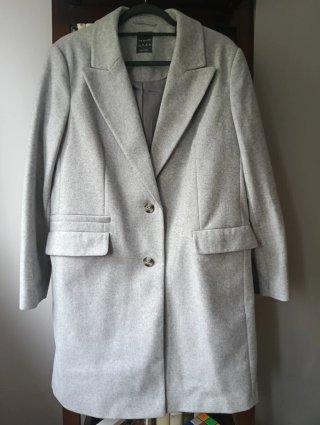 Abrigo de paño gris Talla 44