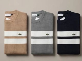 Jersey de punto Lacoste negro y blanco