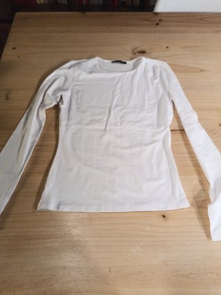 Camiseta de manga larga blanca