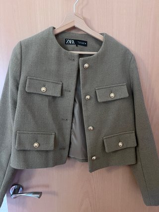 Chaqueta Zara Verde Talla S