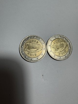 2 Monedas de 2€ de Irlanda (2002 y 2004)