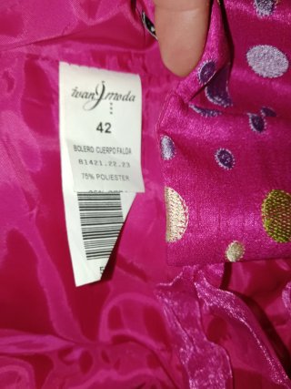 Vestido de Fiesta Rosa Ivan J Moda Talla 42