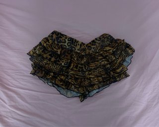 Falda pantalón con estampado de leopardo