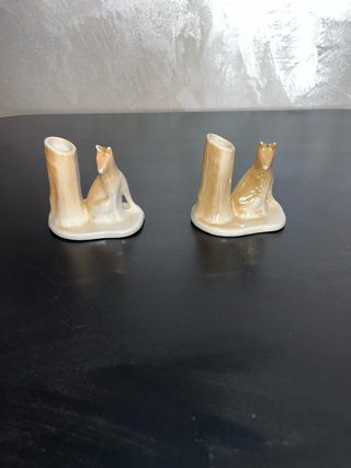 Coppia di portaspigoletti vintage in ceramica