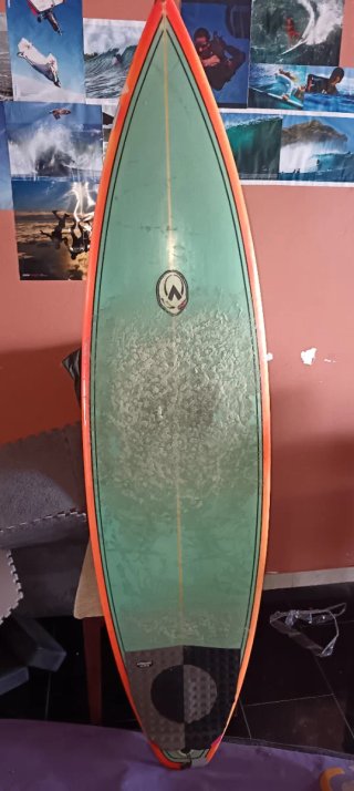 Tabla de Surf Verde y Naranja