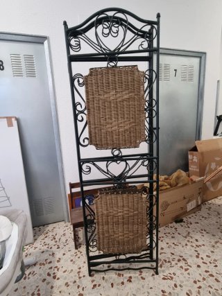Biombo de Forja y Mimbre