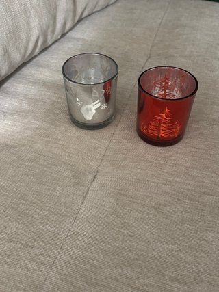 Set de 2 Portavelas Navideños