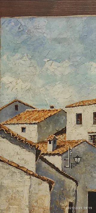 Óleo sobre lienzo cuadro firmado Emilio Zurrón