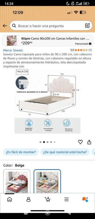 2 Divani letto Soweiz 90x200 cm Beige 90 euro ciascuno