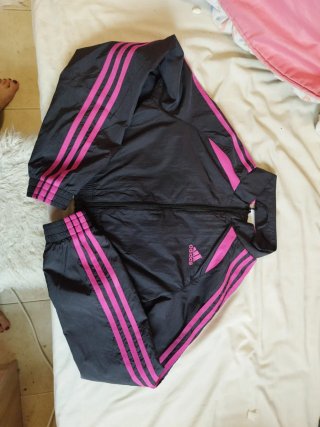Chaqueta Adidas Negra y Rosa Talla S