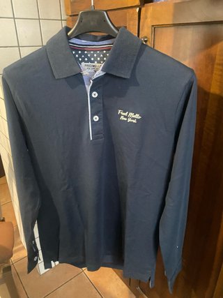 Polo maniche lunghe Fred Mello blu
