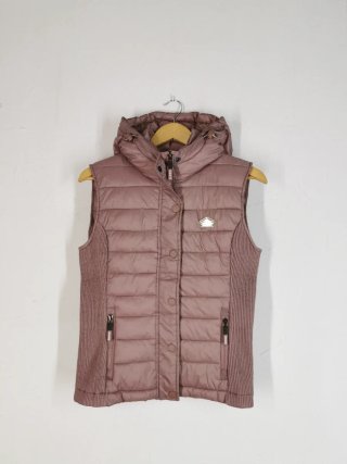Chaleco Acolchado Superdry Rosa Talla S