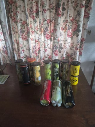 Lote de 10 botes de pelotas de pádel