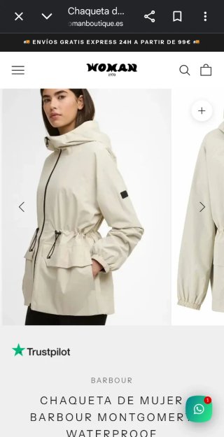 Chaqueta Barbour Montgomery Impermeable