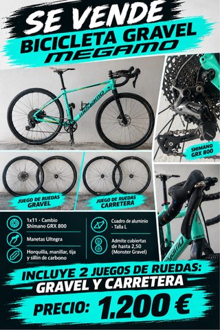 Bicicleta Megamo Gravel y Carretera Talla L