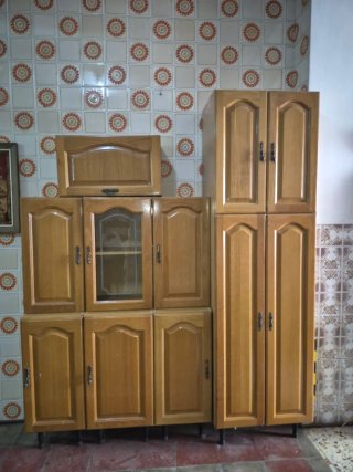 Conjunto de Muebles de Cocina de Madera