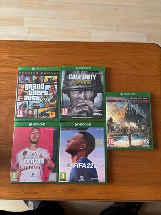 Lote de 5 juegos para Xbox One