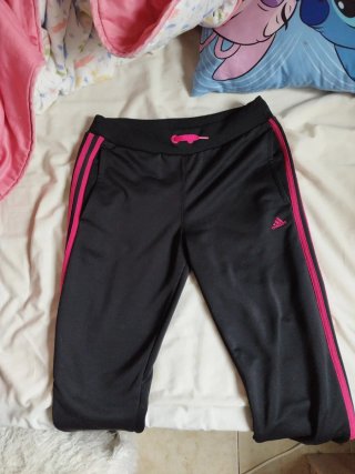 Pantalones Adidas Negros y Fucsia