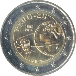 Moneda 2 Euros Bélgica 2018 Satélite ESRO-2B