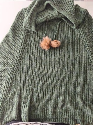 Poncho Verde Militar con Capucha