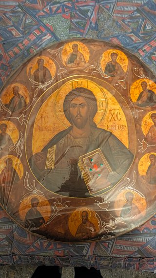 Icono Circular Cristo Pantocrátor