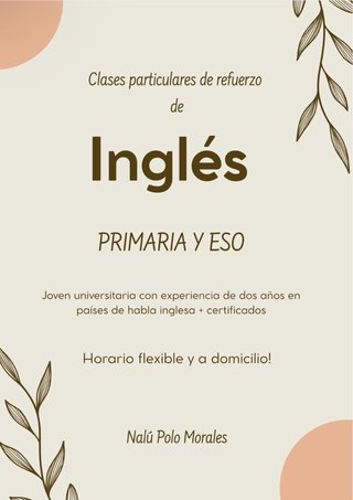 Clases particulares de refuerzo de ingles