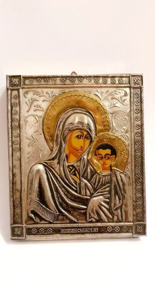 Icono religioso Virgen de Kazán (ruso-bizantino)