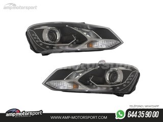 FAROS DELANTEROS LUZ DIURNA LED REAL DRL PARA VOLKSWAGEN POLO 6R 2009-2014