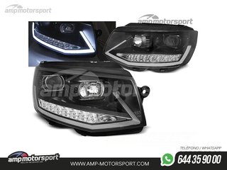 FAROS DELANTEROS LUZ DIURNA LED REAL DRL PARA VOLKSWAGEN TRANSPORTER T6 2015-2019