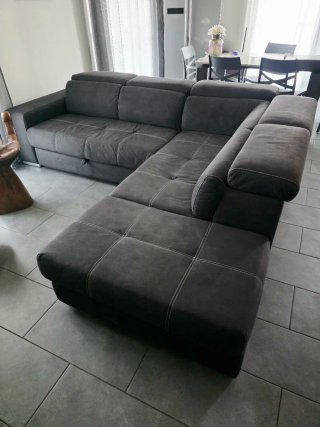 Divano angolare - Letto - Pouf contenitore
