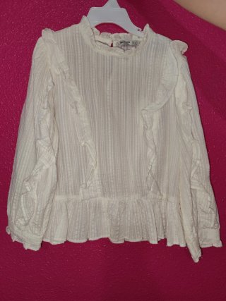 Blusa Blanca Stradivarius Talla S