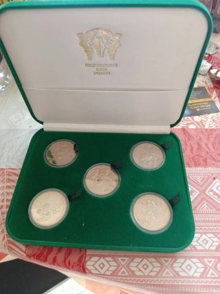 Set di 5 medaglie commemorative Euro 2012