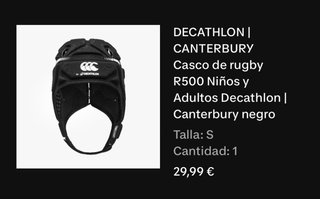 Casco de Rugby Negro