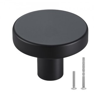 Cabinet Knobs, 10 Pack, 32 mm Black Zinc Alloy Dra
