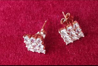 Pendientes Oro Amarillo 18k y Circonitas
