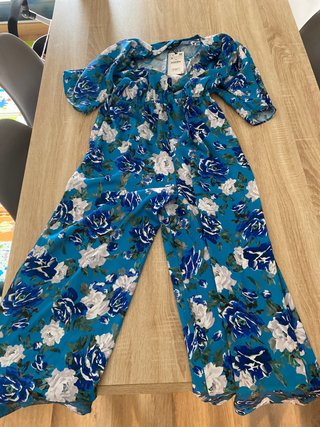 Mono Zara Floral Azul Talla M